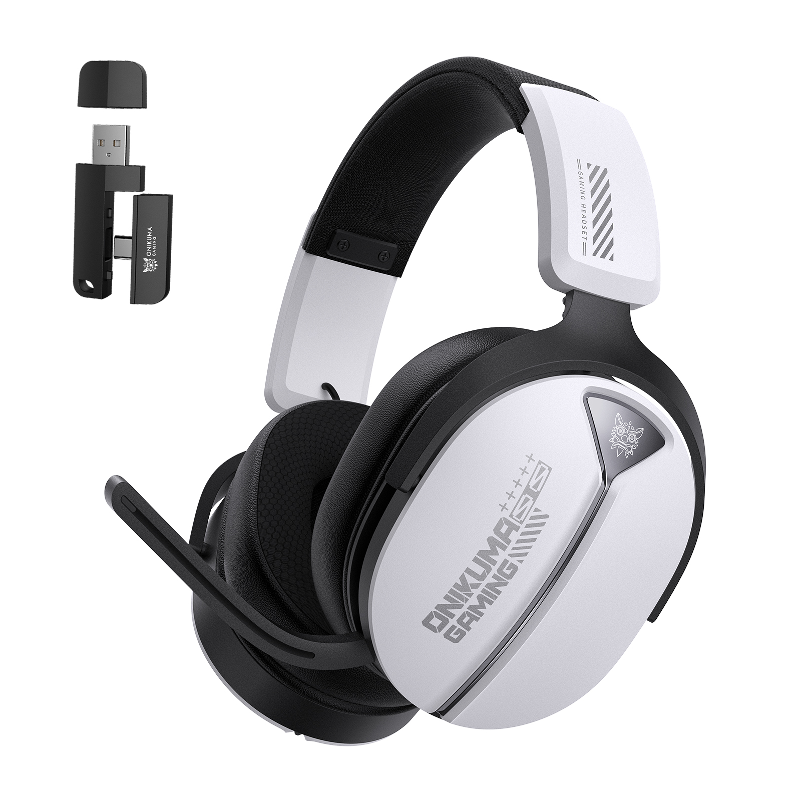 Onikuma GT887 Quad-Mode Wireless Gaming Headset, White 1 Onikuma GT887 Quad-Mode Wireless Gaming Headset, White