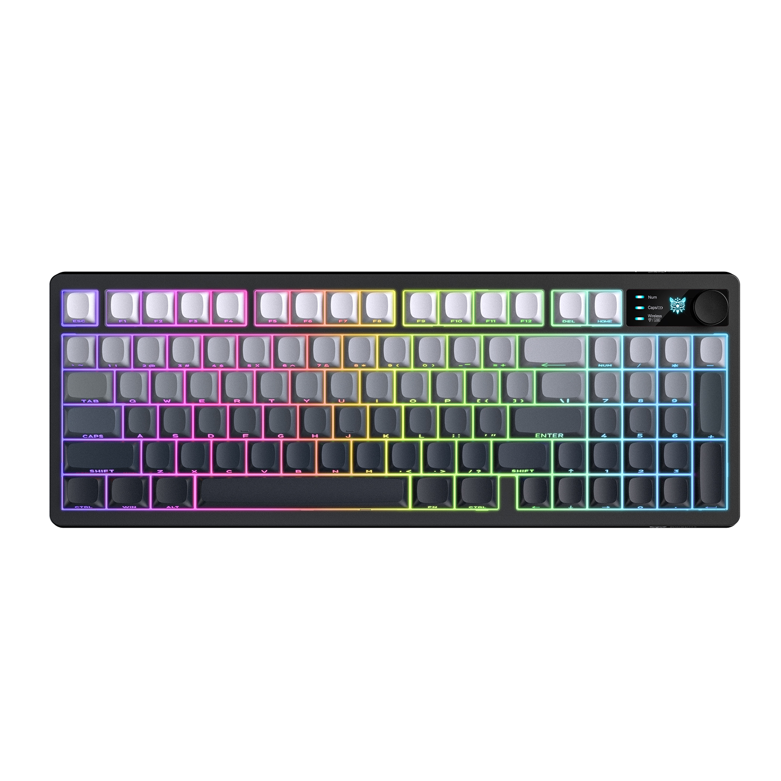Onikuma MT902 RGB Tri-Mode Wireless Membrane Keyboard, Black Gradient 1 Onikuma MT902 RGB Tri-Mode Wireless Membrane Keyboard, Black Gradient