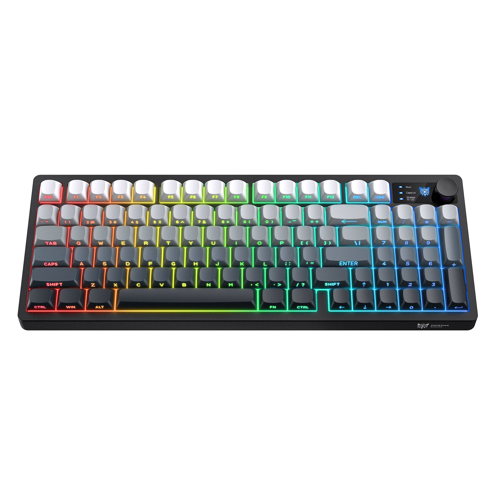 Onikuma MT902 RGB Tri-Mode Wireless Membrane Keyboard, Black Gradient 2 Onikuma MT902 RGB Tri-Mode Wireless Membrane Keyboard, Black Gradient - Image 2