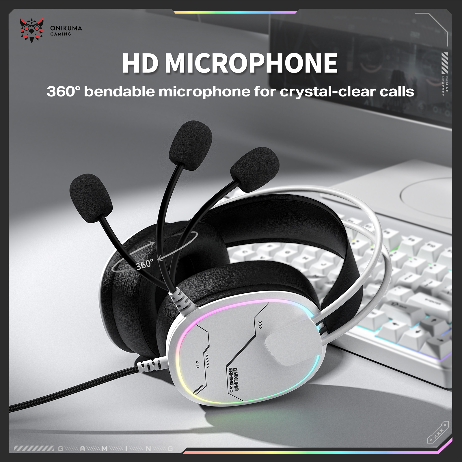 Onikuma X91 RGB Lightweight Over-Ear Wired Gaming Headset 15 Onikuma X91 RGB Lightweight Over-Ear Wired Gaming Headset - Image 15