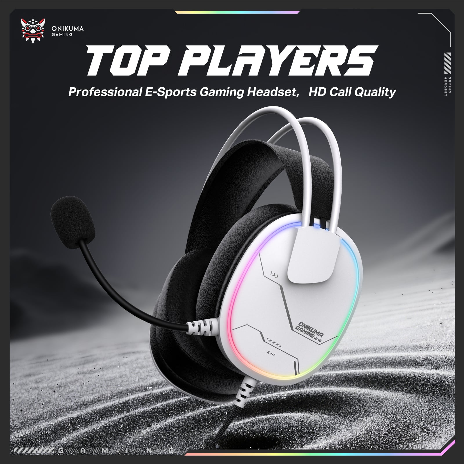 Onikuma X91 RGB Lightweight Over-Ear Wired Gaming Headset 11 Onikuma X91 RGB Lightweight Over-Ear Wired Gaming Headset - Image 11