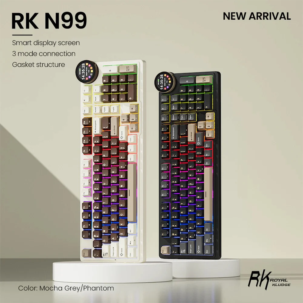 Royal Kludge RK-N99 RGB Tri-Mode Wireless Mechanical Keyboard, Palm Green 2 Royal Kludge RK-N99 RGB Tri-Mode Wireless Mechanical Keyboard, Palm Green - Image 2