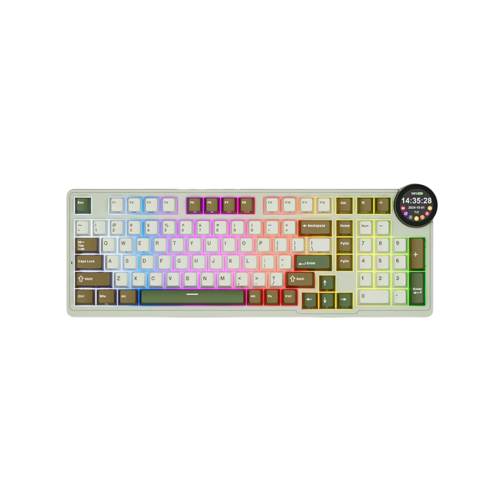 Royal Kludge RK-N99 RGB Tri-Mode Wireless Mechanical Keyboard, Palm Green 1 Royal Kludge RK-N99 RGB Tri-Mode Wireless Mechanical Keyboard, Palm Green