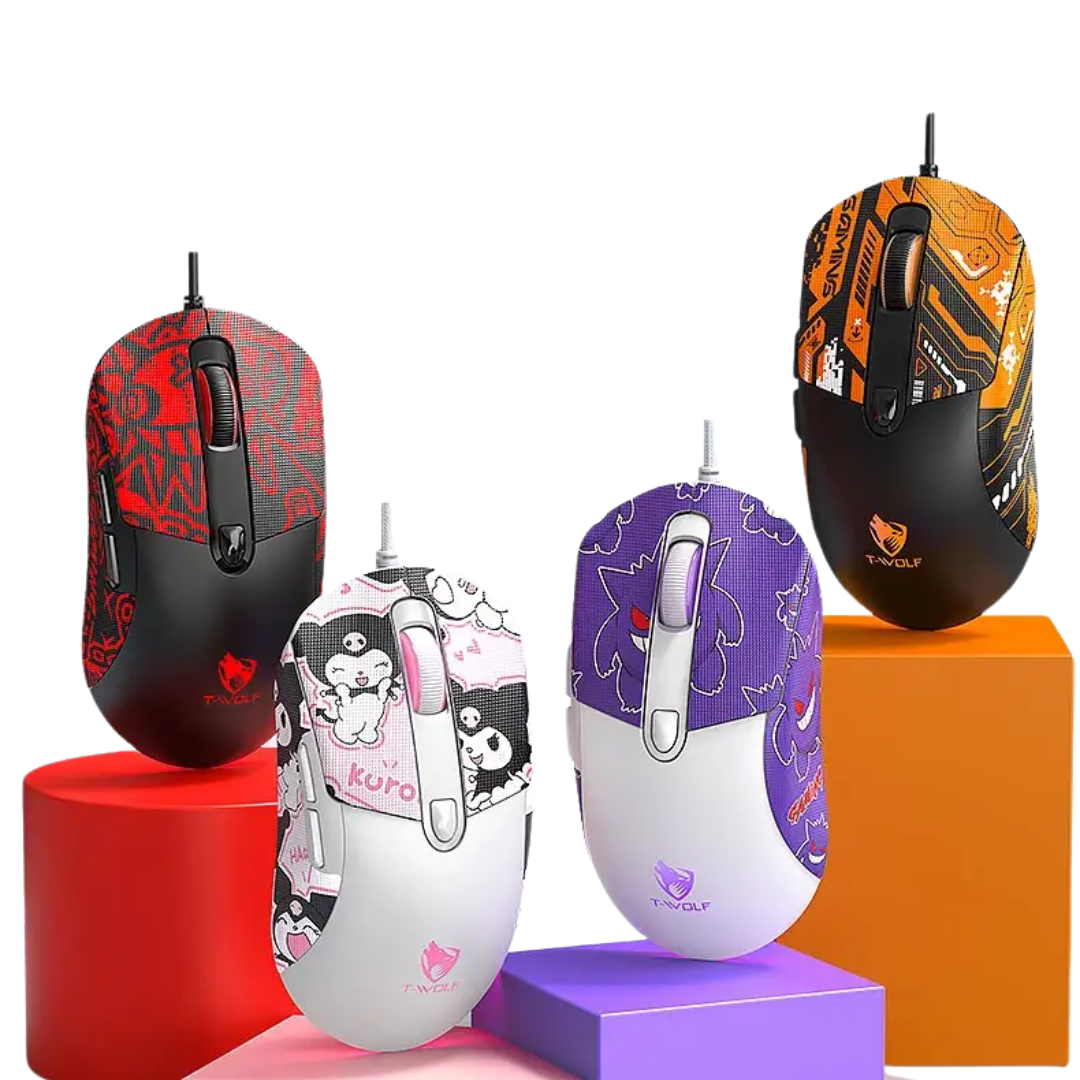 T-wolf G550 Gaming Mouse RGB WITH Gengar Kuromi Sticker 11 T-wolf G550 Gaming Mouse RGB WITH Gengar Kuromi Sticker - Image 11