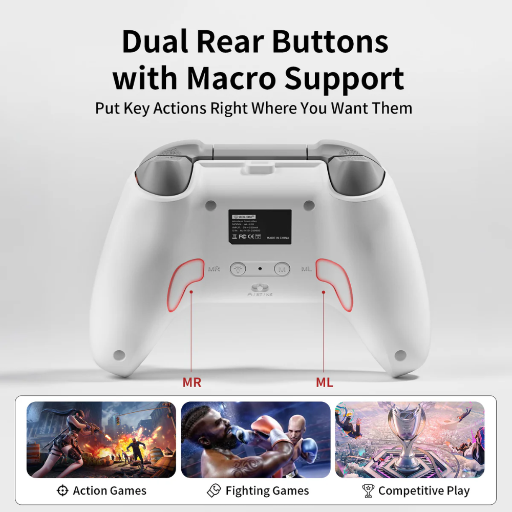 AOLION N10 Tri-mode Wireless Controller with Hall Joystick 9 AOLION N10 Tri-mode Wireless Controller with Hall Joystick - Image 9