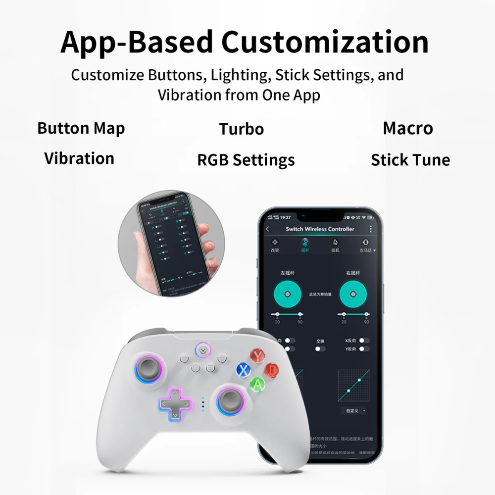 AOLION N10 Tri-mode Wireless Controller with Hall Joystick 10 AOLION N10 Tri-mode Wireless Controller with Hall Joystick - Image 10