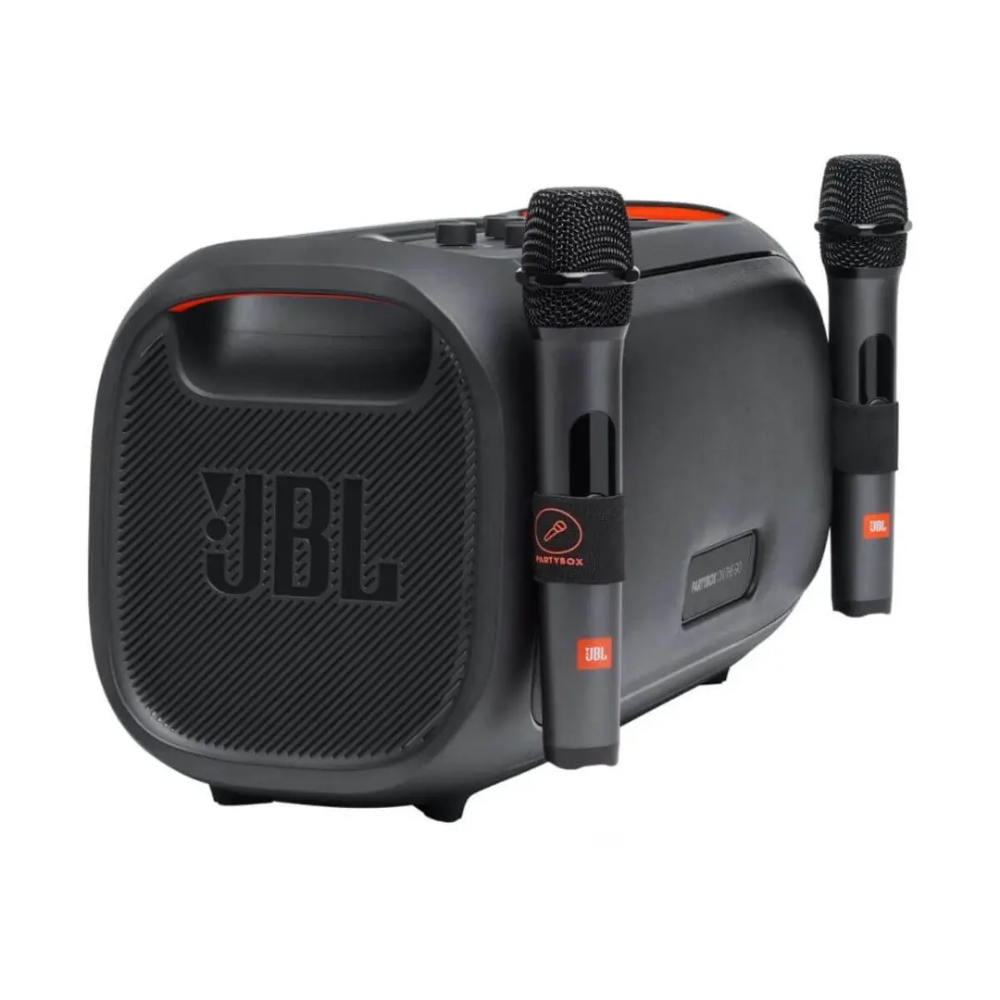 JBL PartyBox On-The-Go Portable Party Speaker and Wireless 2 Microphone 2 JBL PartyBox On-The-Go Portable Party Speaker and Wireless 2 Microphone - Image 2