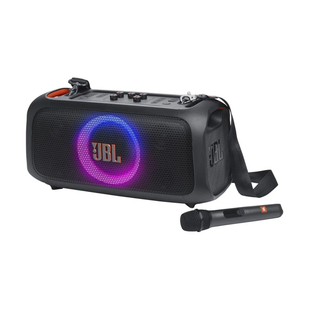 JBL PartyBox On-The-Go Essential Portable Party Speaker With Wireless Microphone 1 JBL PartyBox On-The-Go Essential Portable Party Speaker With Wireless Microphone