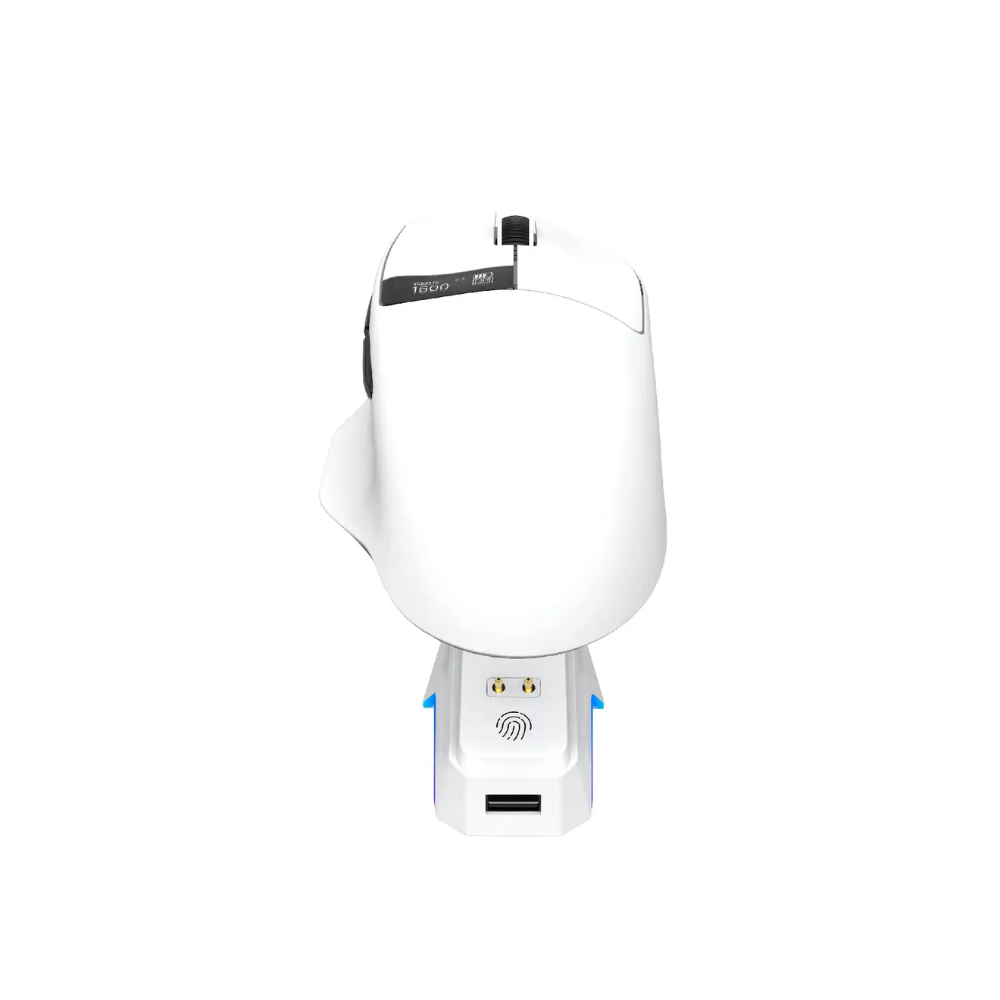 Jedel GoGoat V8 Tri Mode Wireless Mouse with Charging Dock, White 4 Jedel GoGoat V8 Tri Mode Wireless Mouse with Charging Dock, White - Image 4