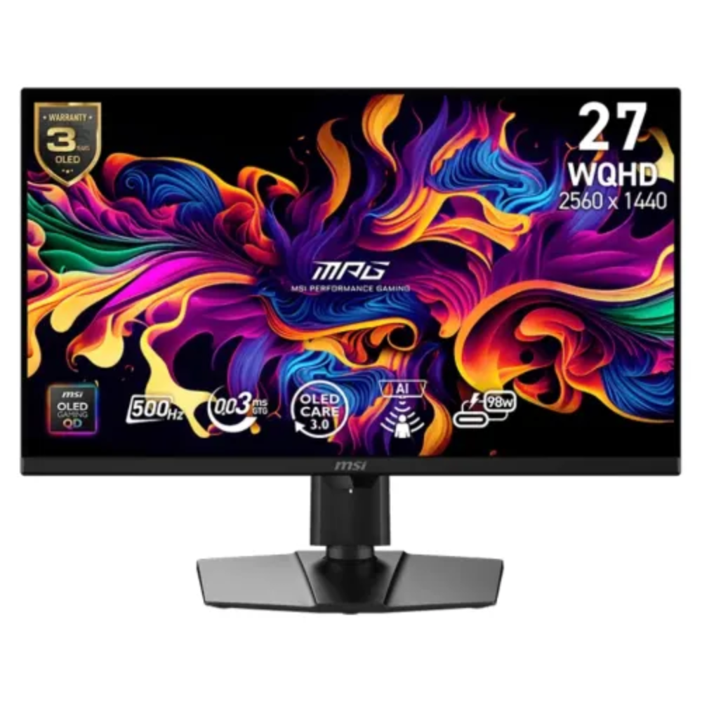 MSI MPG 271QR QD-OLED X50 26.5" 2K WQHD 500Hz 0.03ms Gaming Monitor With AI Sensor 1 MSI MPG 271QR QD-OLED X50 26.5" 2K WQHD 500Hz 0.03ms Gaming Monitor With AI Sensor
