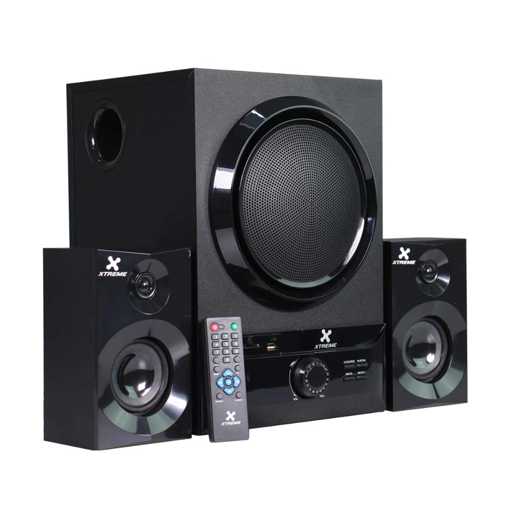 Xtreme E209BU 2:1 Bluetooth Speaker Black With Remote 1 Xtreme E209BU 2:1 Bluetooth Speaker Black With Remote