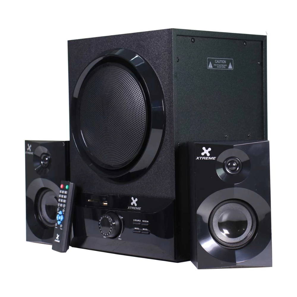 Xtreme E209BU 2:1 Bluetooth Speaker Black With Remote 2 Xtreme E209BU 2:1 Bluetooth Speaker Black With Remote - Image 2