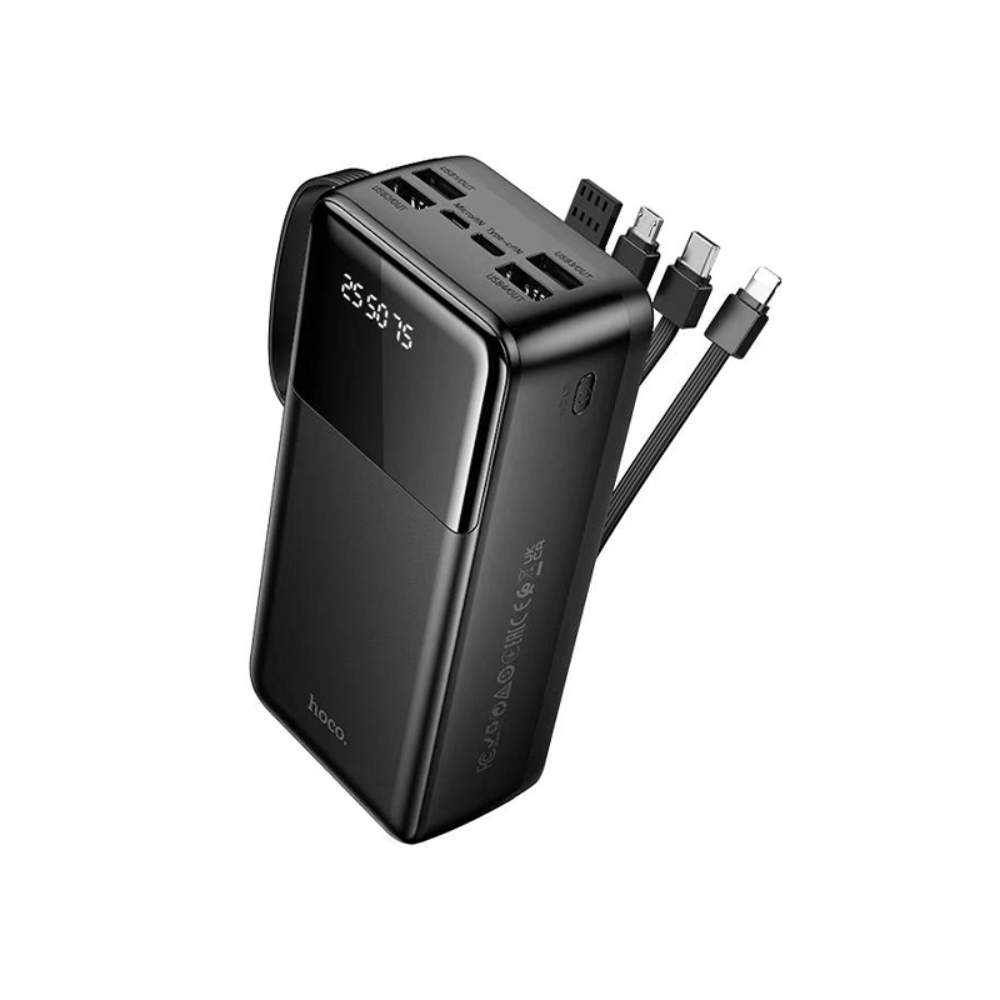 Hoco MMJ-13 Rest Power Bank with Built in Cables - 30000mAh 1 Hoco MMJ-13 Rest Power Bank with Built in Cables - 30000mAh