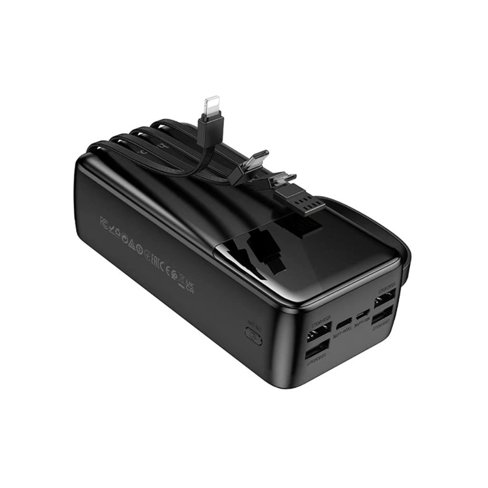 Hoco MMJ-13 Rest Power Bank with Built in Cables - 30000mAh 3 Hoco MMJ-13 Rest Power Bank with Built in Cables - 30000mAh - Image 3
