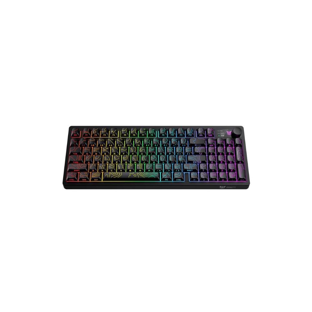 Onikuma MT902 RGB Tri-Mode Wireless Membrane Keyboard, Black Topographic 1 Onikuma MT902 RGB Tri-Mode Wireless Membrane Keyboard, Black Topographic