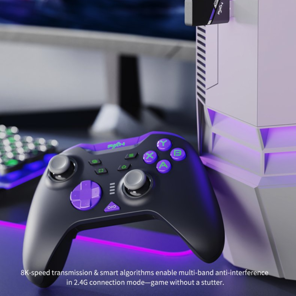 PXN P5 8k Tri-Mode Wireless Game Controller, Black Purple 10 PXN P5 8k Tri-Mode Wireless Game Controller, Black Purple - Image 10