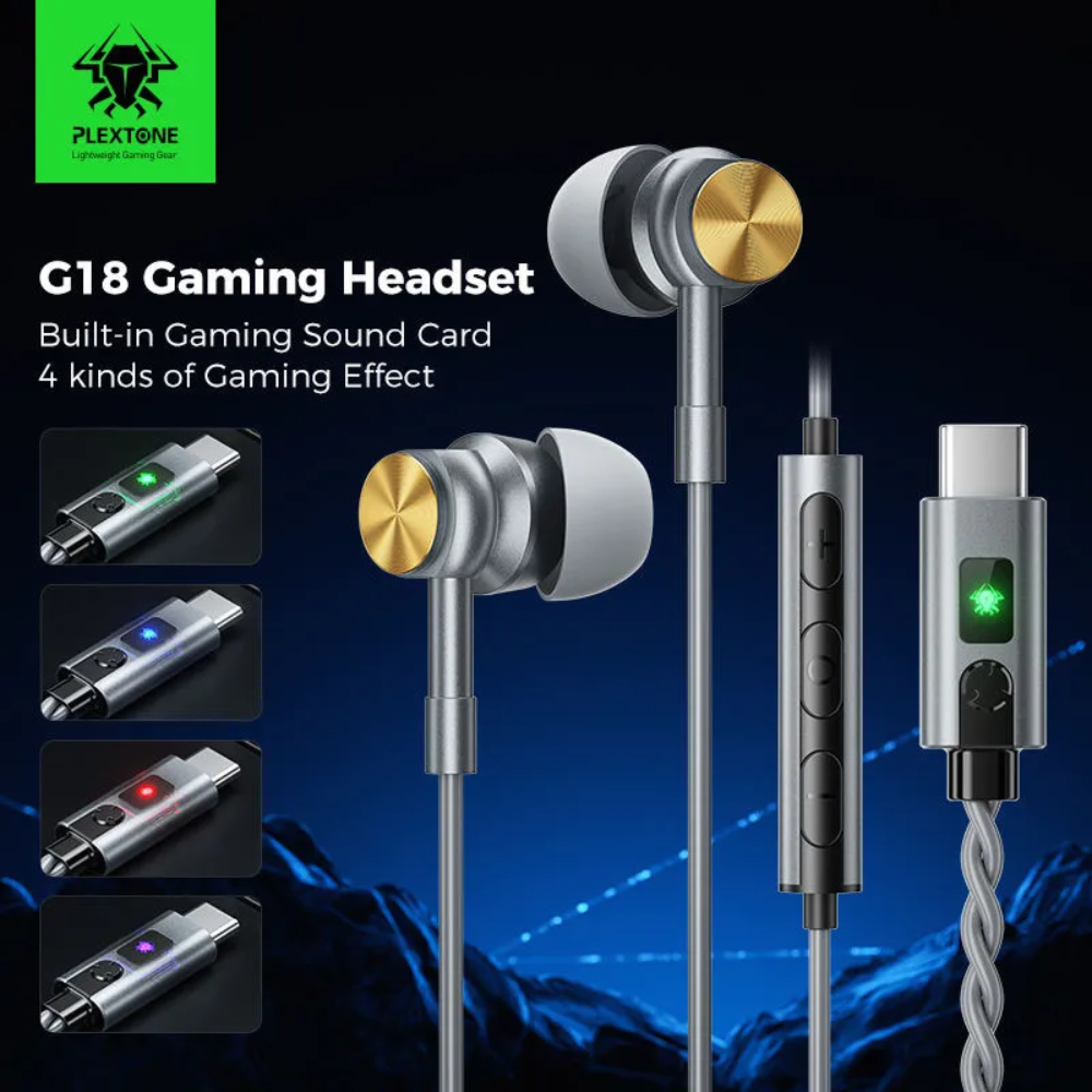 Plextone G18 Type-C Wired Gaming Earphone 5 Plextone G18 Type-C Wired Gaming Earphone - Image 5