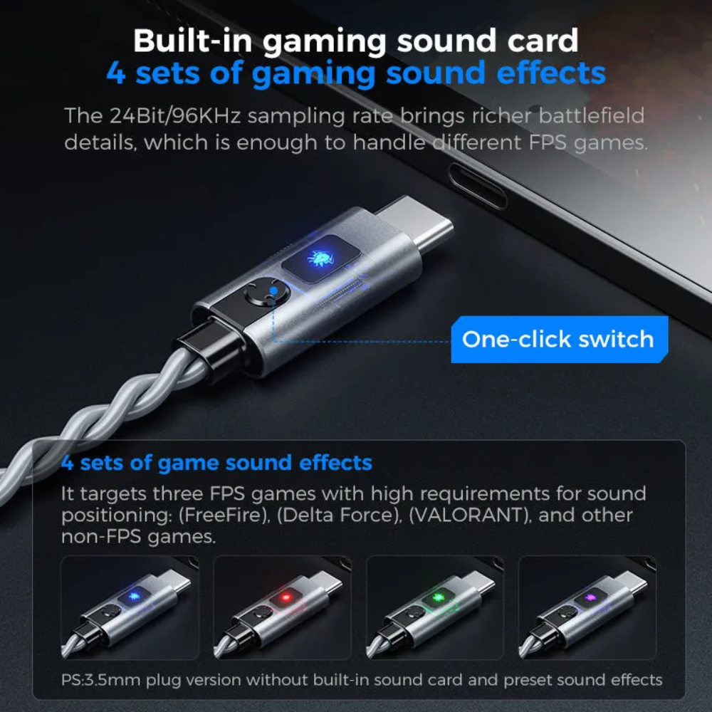 Plextone G18 Type-C Wired Gaming Earphone 3 Plextone G18 Type-C Wired Gaming Earphone - Image 3