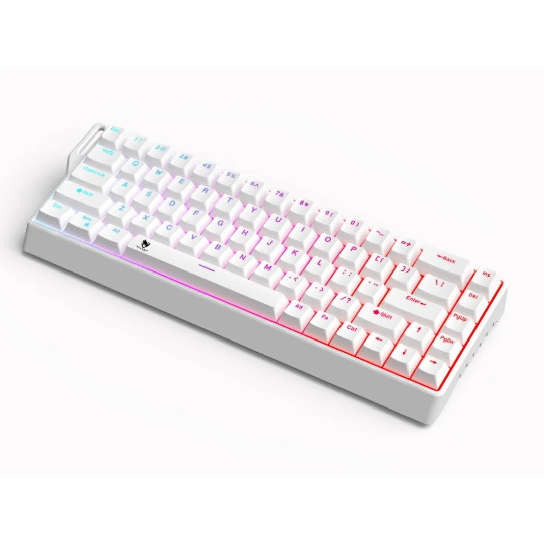 T-Wolf K68 Tri-Mode RGB Shine-through Mechanical Keyboard 3 T-Wolf K68 Tri-Mode RGB Shine-through Mechanical Keyboard - Image 3