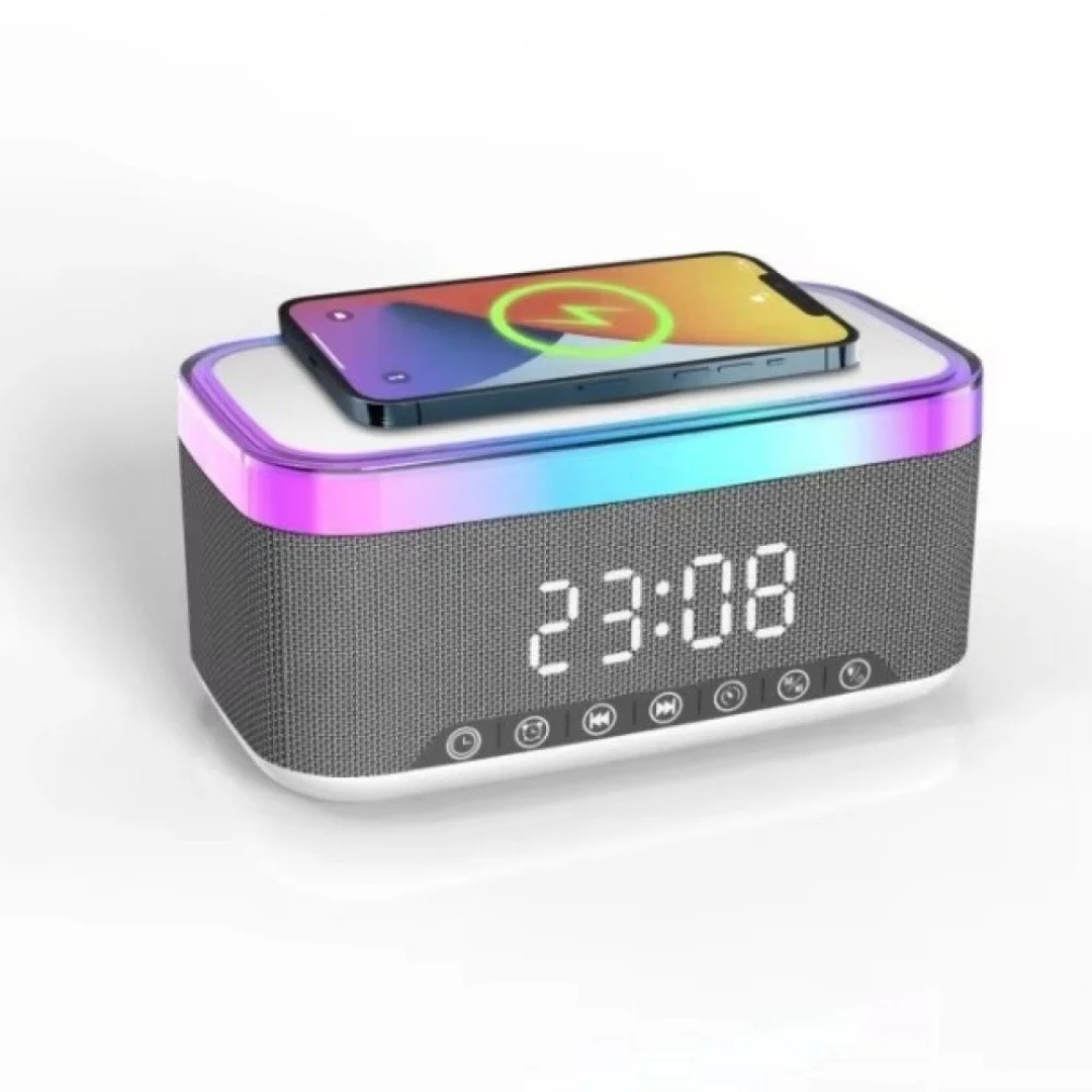 JEDEL SA-148 Bluetooth Speaker With Wireless Charging Quartz Clock 5 JEDEL SA-148 Bluetooth Speaker With Wireless Charging Quartz Clock - Image 5