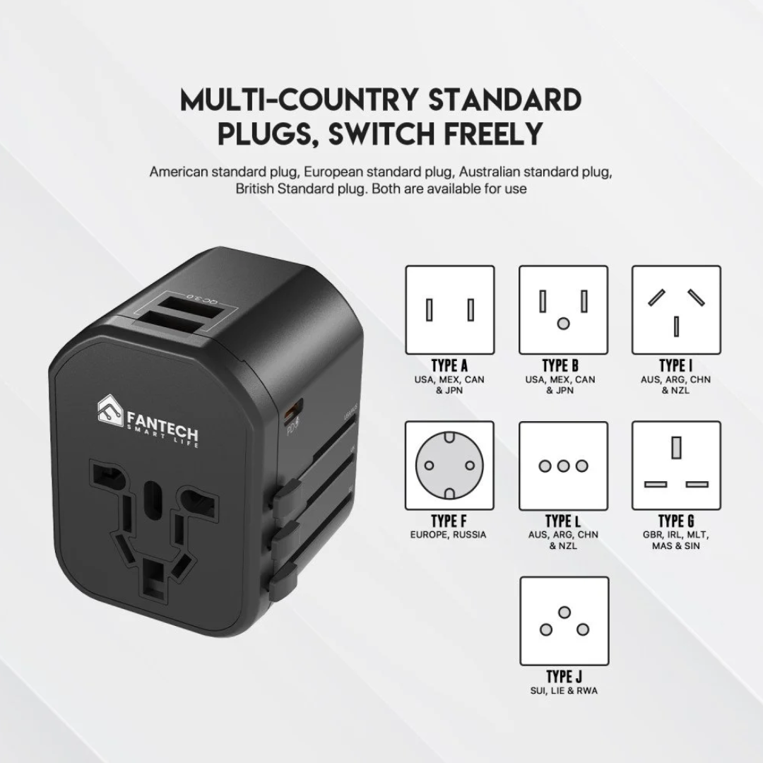 FANTECH TAC1 Universal PowerCube Travel Multi Adapter 4 FANTECH TAC1 Universal PowerCube Travel Multi Adapter - Image 4