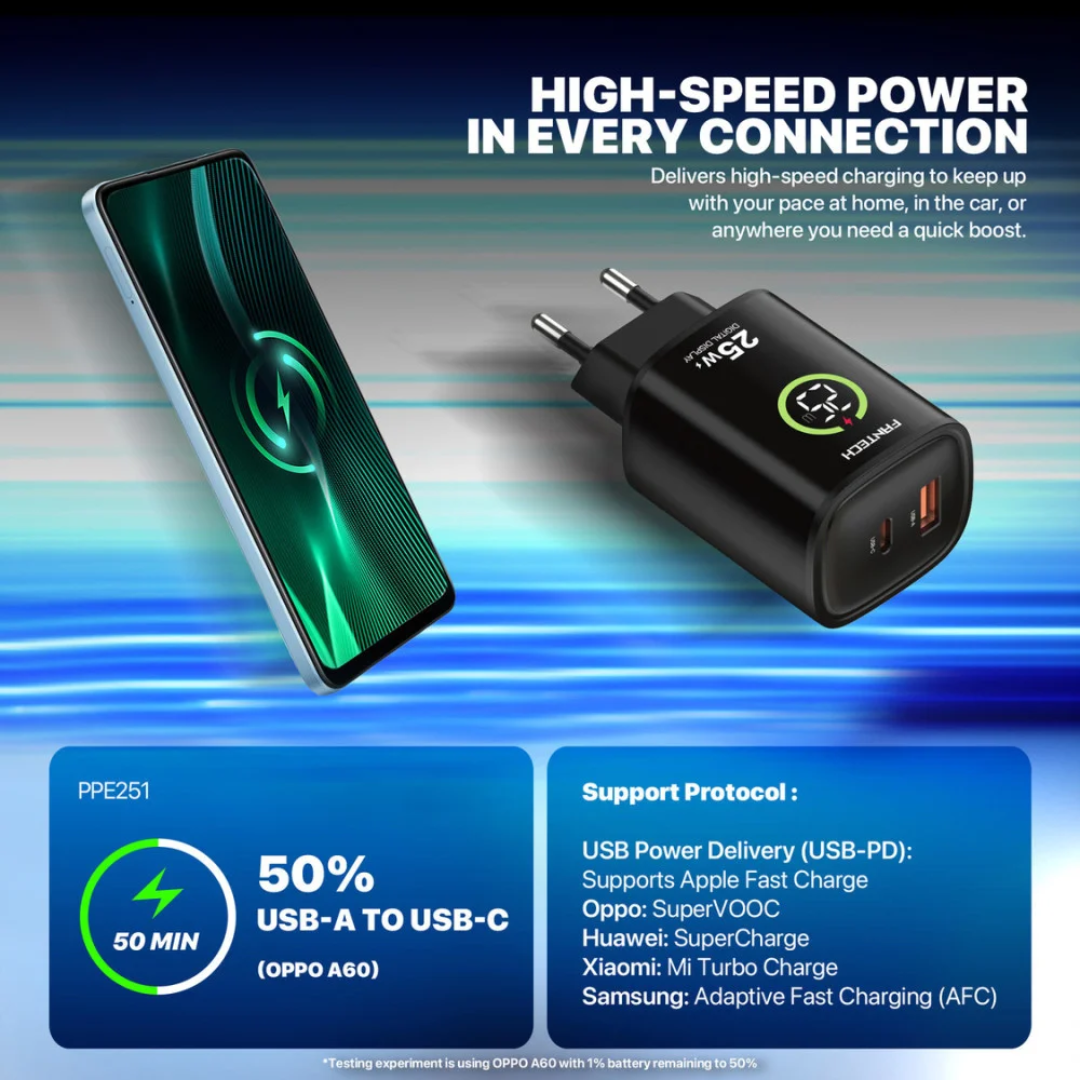 FANTECH PPE251 PowerPURE Duel-Port-Adapter 25Watt With Digital Display 3 FANTECH PPE251 PowerPURE Duel-Port-Adapter 25Watt With Digital Display - Image 3