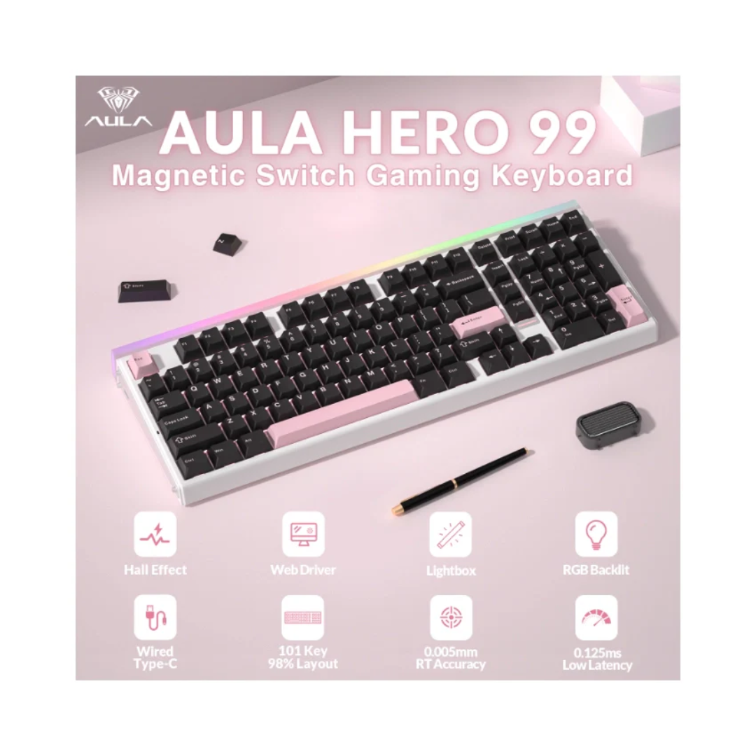 AULA Hero99 Wired Magnetic 8KhZ Gaming Keyboard 3 AULA Hero99 Wired Magnetic 8KhZ Gaming Keyboard - Image 3
