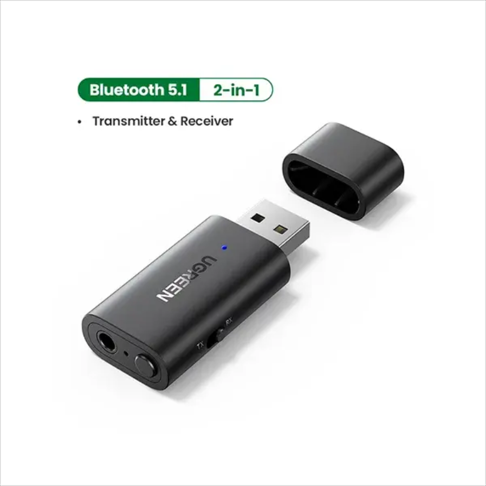 UGREEN CM523 (60300) USB 2.0 to 3.5mm Bluetooth Adapter (Transmitter/Receiver) with Audio Cable 2 UGREEN CM523 (60300) USB 2.0 to 3.5mm Bluetooth Adapter (Transmitter/Receiver) with Audio Cable - Image 2