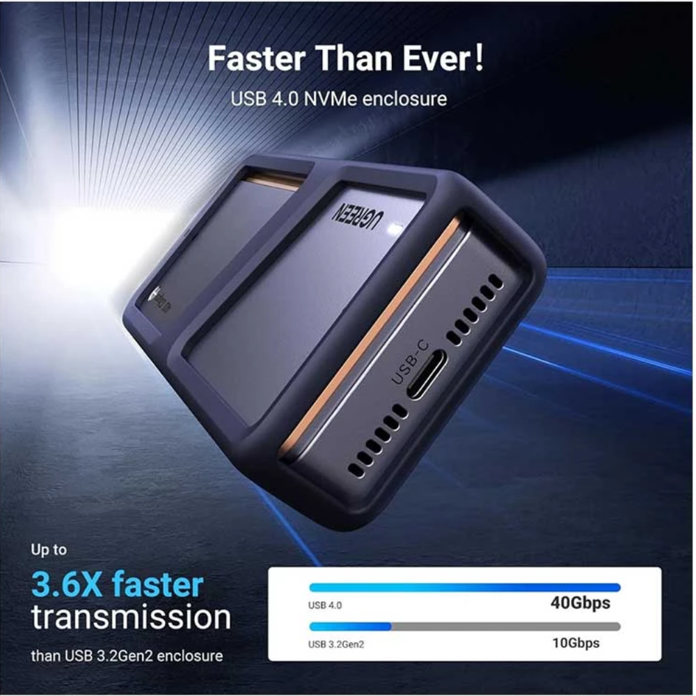 UGREEN CM642 (15976) USB4 M.2 NVMe SSD Enclosure 4 UGREEN CM642 (15976) USB4 M.2 NVMe SSD Enclosure - Image 4