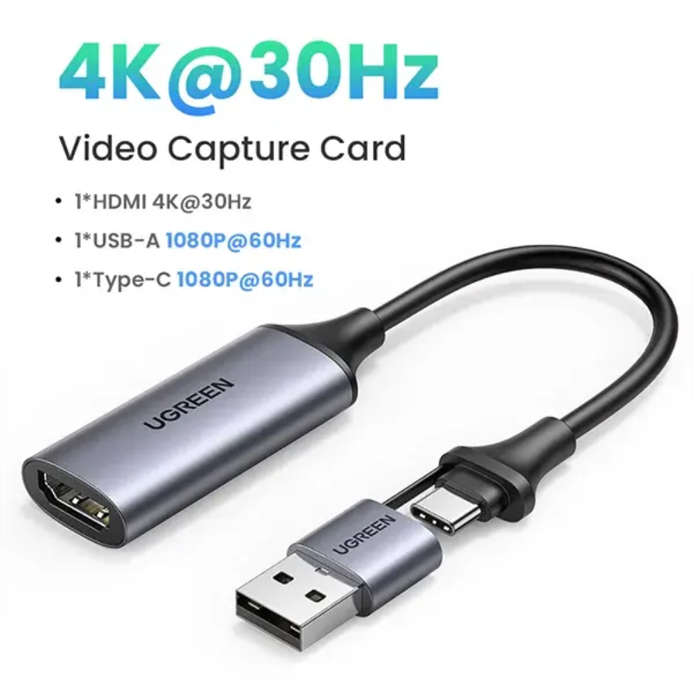 Ugreen CM716 (25854) Type-C & USB Male to HDMI Female Video Capture Card 3 Ugreen CM716 (25854) Type-C & USB Male to HDMI Female Video Capture Card - Image 3