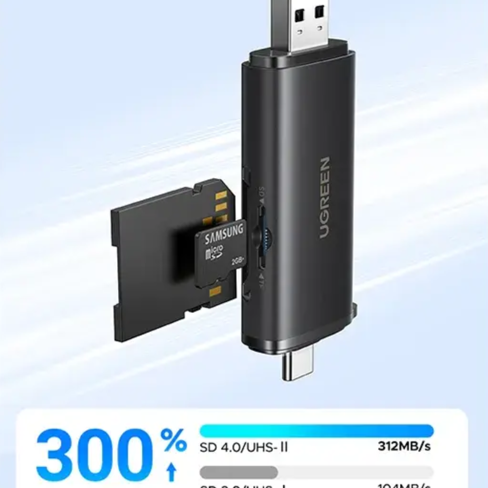 UGREEN CM803 (65024) 2-in-1 USB-C/USB-A Card Reader 4 UGREEN CM803 (65024) 2-in-1 USB-C/USB-A Card Reader - Image 4