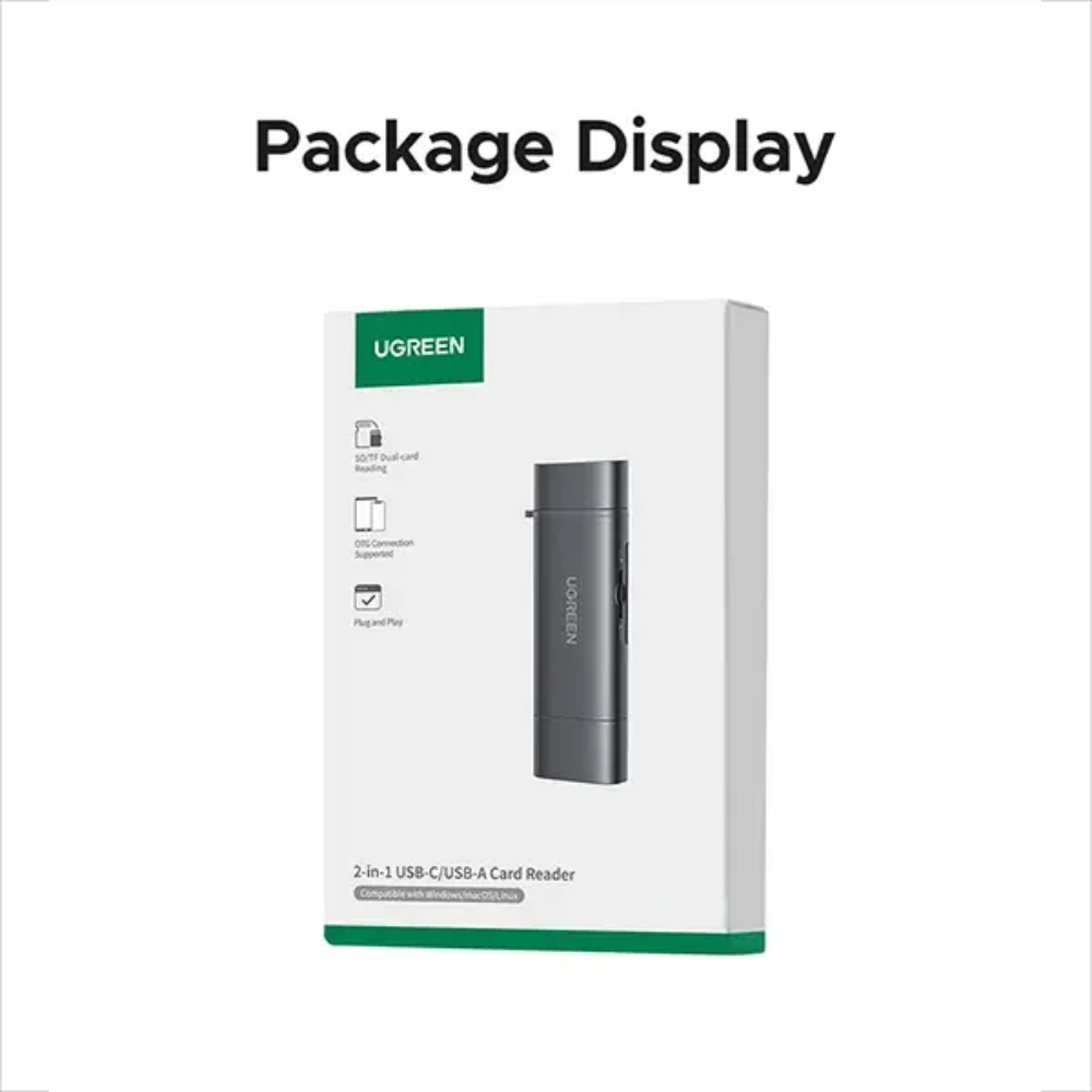 UGREEN CM803 (65024) 2-in-1 USB-C/USB-A Card Reader 3 UGREEN CM803 (65024) 2-in-1 USB-C/USB-A Card Reader - Image 3