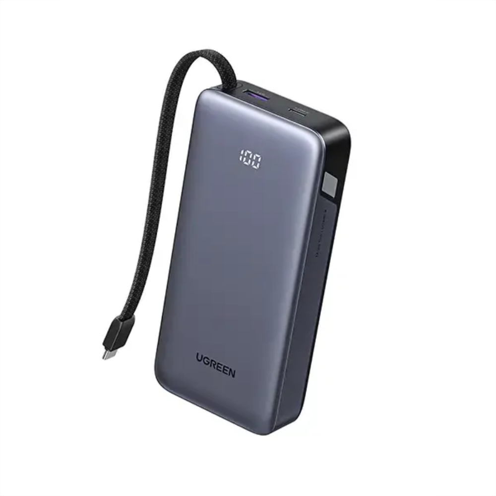 UGREEN PB536 (55988B) 20000mAh 45W Power Bank with Built-in Cable 1 UGREEN PB536 (55988B) 20000mAh 45W Power Bank with Built-in Cable