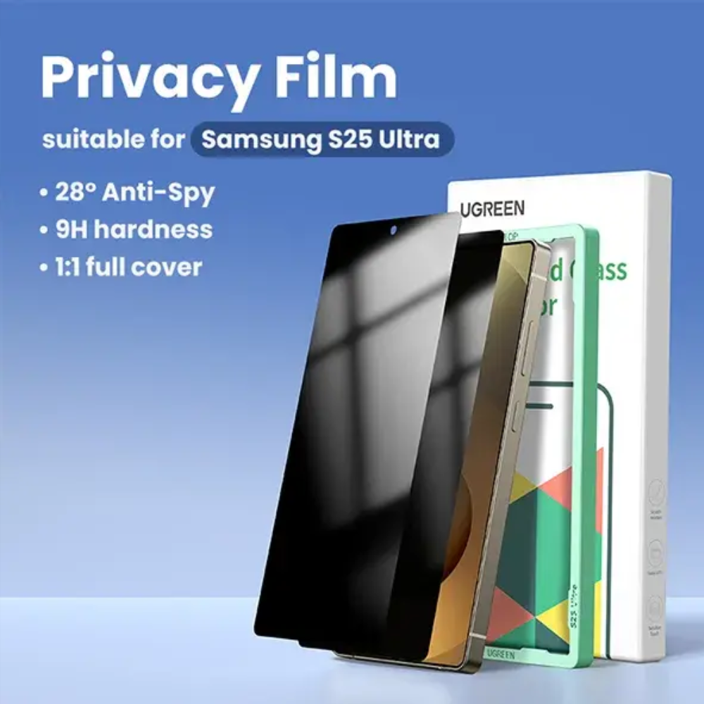 UGREEN SP882 (65171) Privacy Screen Protector with Installation Frame for Samsung Galaxy S25 Ultra - 2 Pack 2 UGREEN SP882 (65171) Privacy Screen Protector with Installation Frame for Samsung Galaxy S25 Ultra - 2 Pack - Image 2