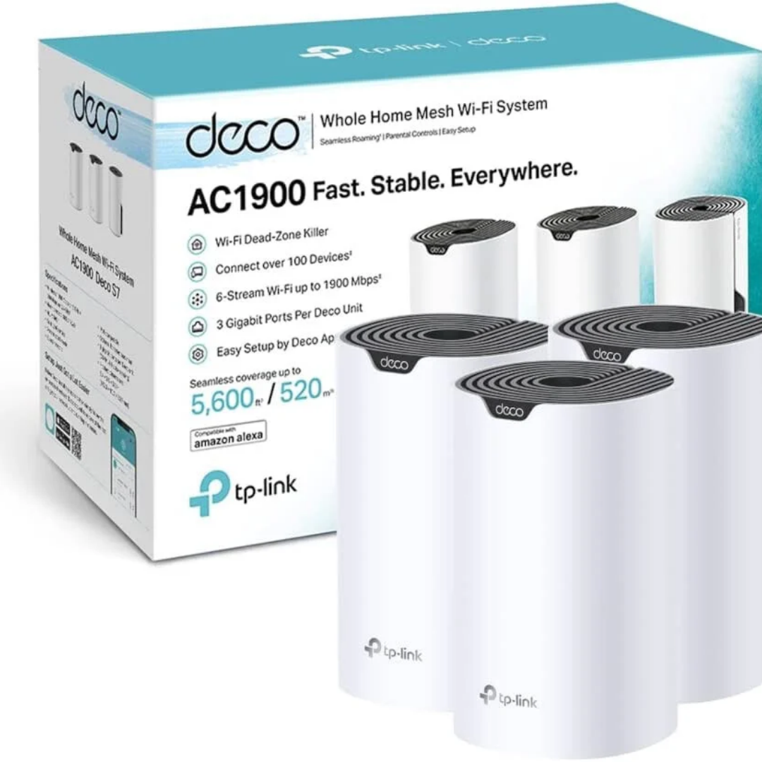TP-Link Deco S7 AC1900 Dual Band Mesh Router (3-Pack) 3 TP-Link Deco S7 AC1900 Dual Band Mesh Router (3-Pack) - Image 3