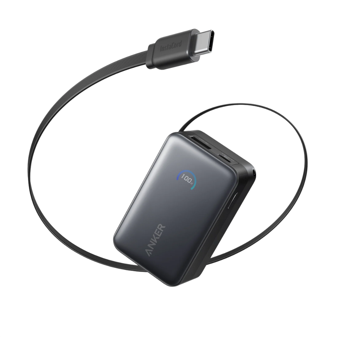 Anker Nano 45W Power Bank with Built-In Retractable USB-C Cable - 10000mAh 2 Anker Nano 45W Power Bank with Built-In Retractable USB-C Cable - 10000mAh - Image 2