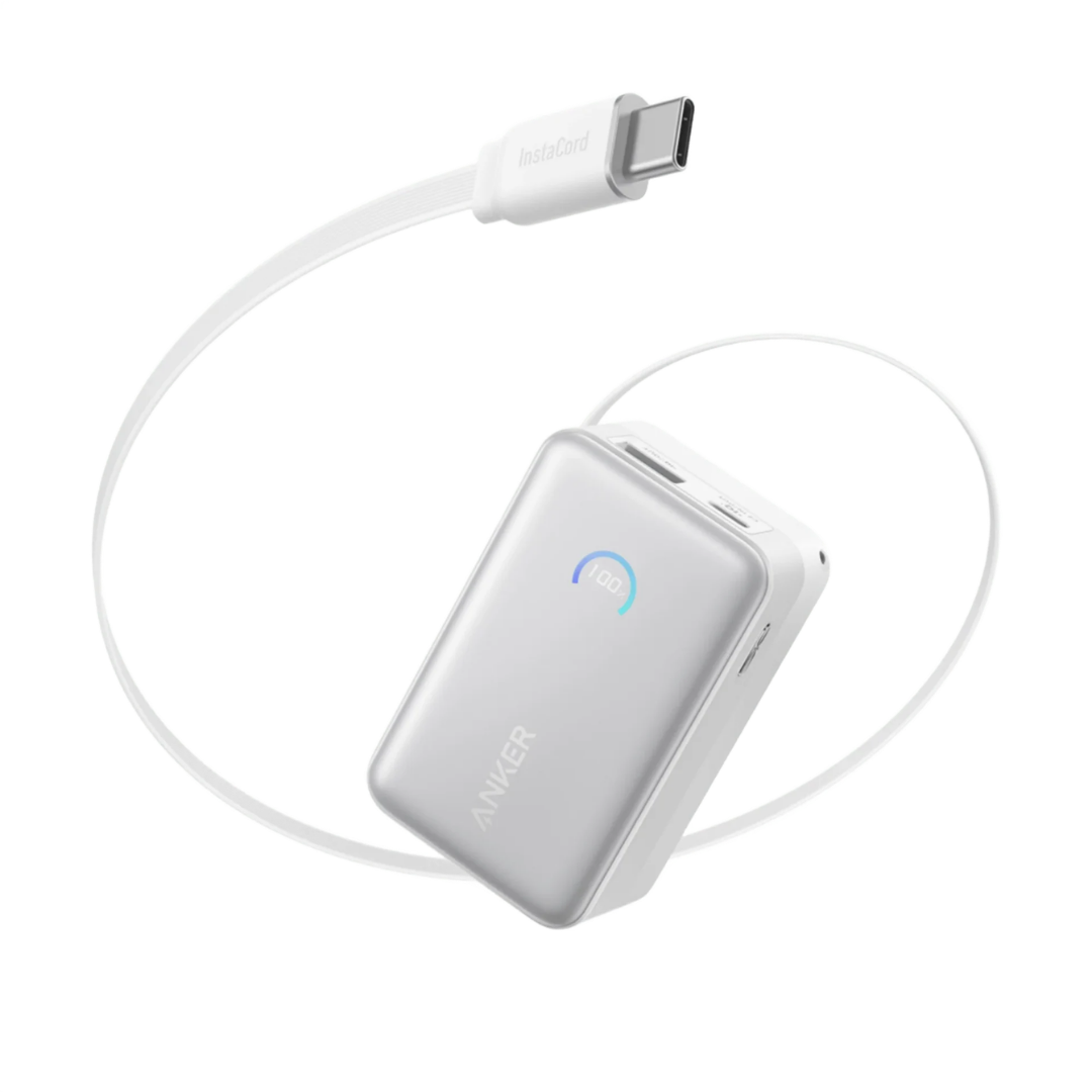 Anker Nano 45W Power Bank with Built-In Retractable USB-C Cable - 10000mAh 1 Anker Nano 45W Power Bank with Built-In Retractable USB-C Cable - 10000mAh
