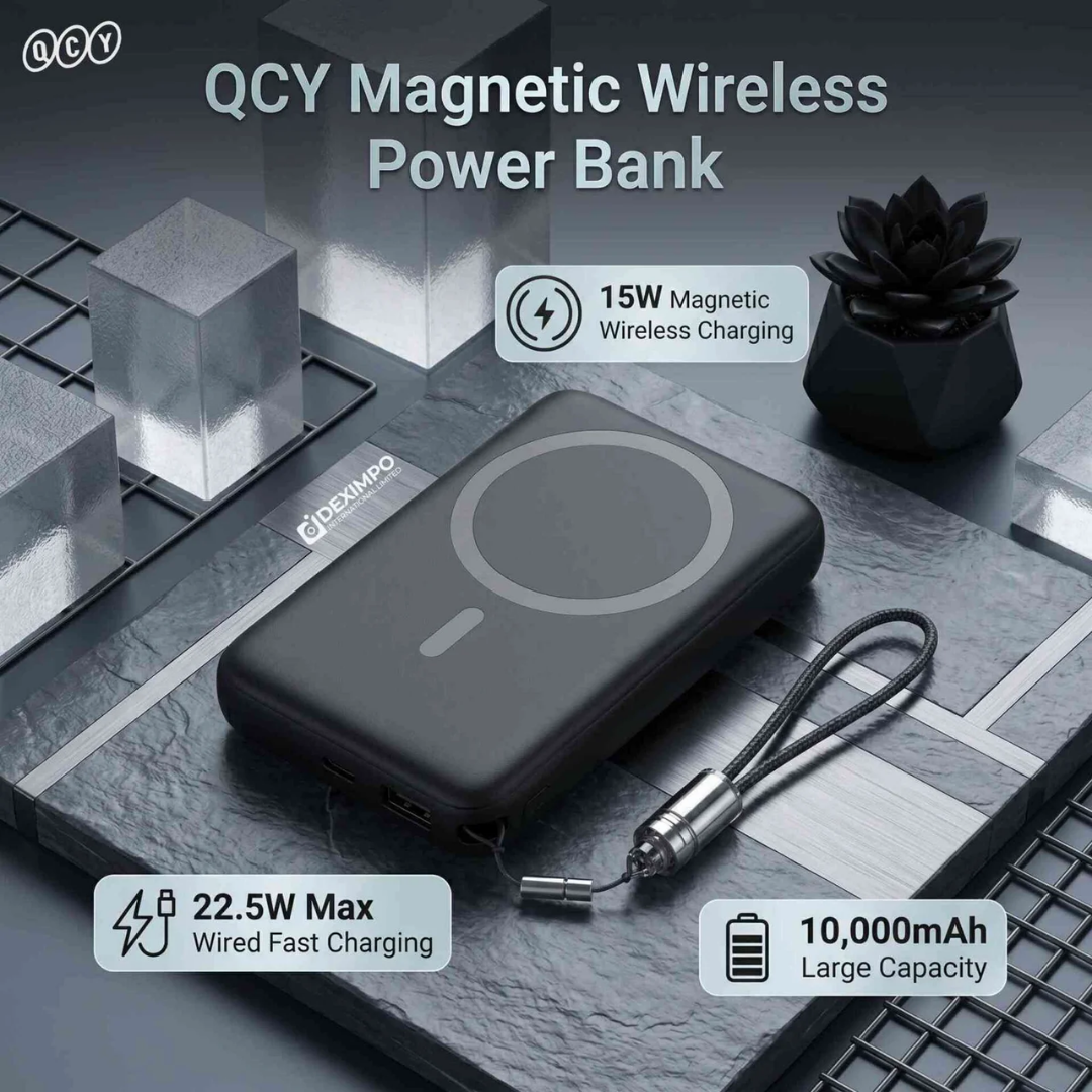 QCY Magnetic Wireless 10000mAh Power Bank 2 QCY Magnetic Wireless 10000mAh Power Bank - Image 2
