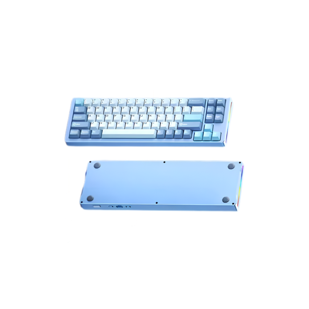 XINMENG M71 V2 Aluminum Tri-mode Wireless Mechanical Keyboard, Turquoise Blue (White Jade Linear Switch) 2 XINMENG M71 V2 Aluminum Tri-mode Wireless Mechanical Keyboard, Turquoise Blue (White Jade Linear Switch) - Image 2