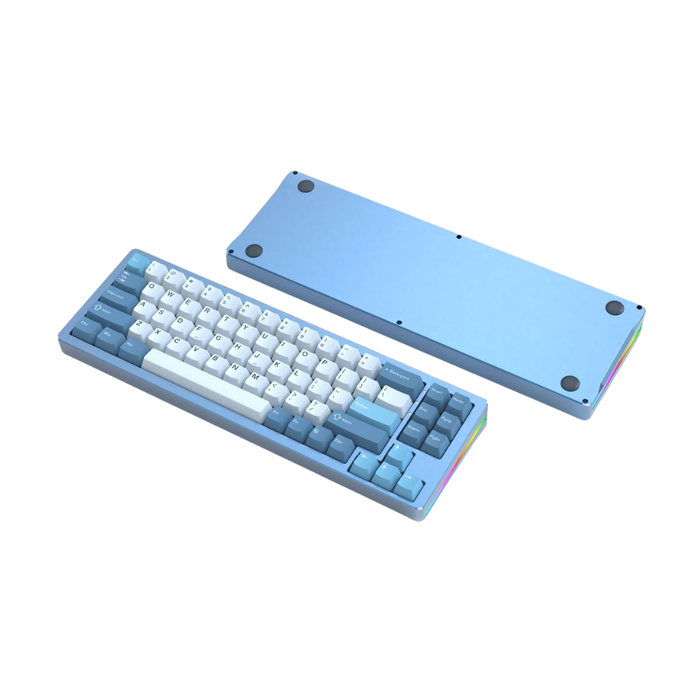 XINMENG M71 V2 Aluminum Tri-mode Wireless Mechanical Keyboard, Turquoise Blue (White Jade Linear Switch) 3 XINMENG M71 V2 Aluminum Tri-mode Wireless Mechanical Keyboard, Turquoise Blue (White Jade Linear Switch) - Image 3