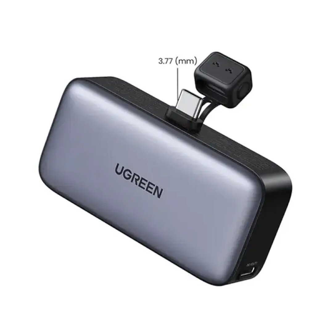 UGREEN PB503 5000mAh Power Bank with Built-in USB-C Connector 2 UGREEN PB503 5000mAh Power Bank with Built-in USB-C Connector - Image 2