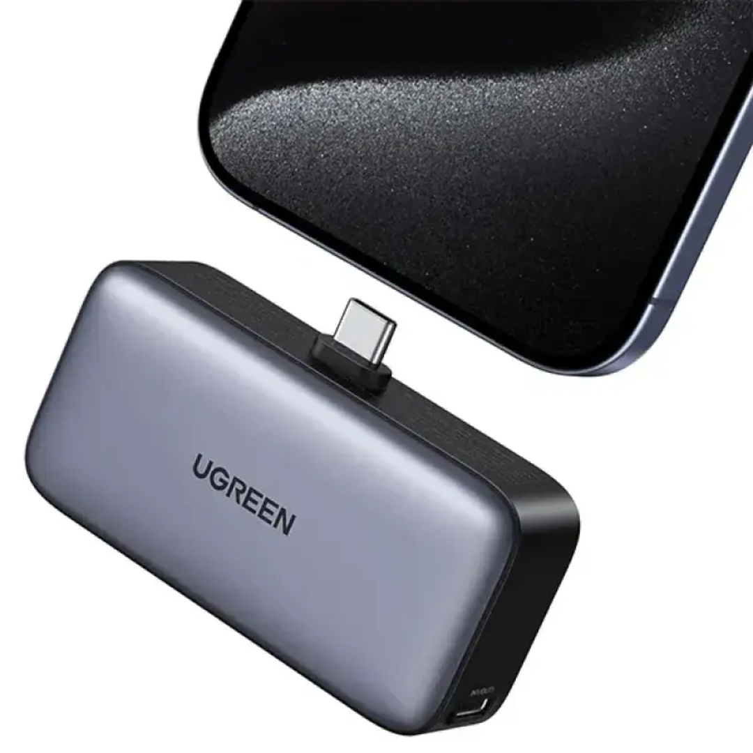 UGREEN PB503 5000mAh Power Bank with Built-in USB-C Connector 1 UGREEN PB503 5000mAh Power Bank with Built-in USB-C Connector