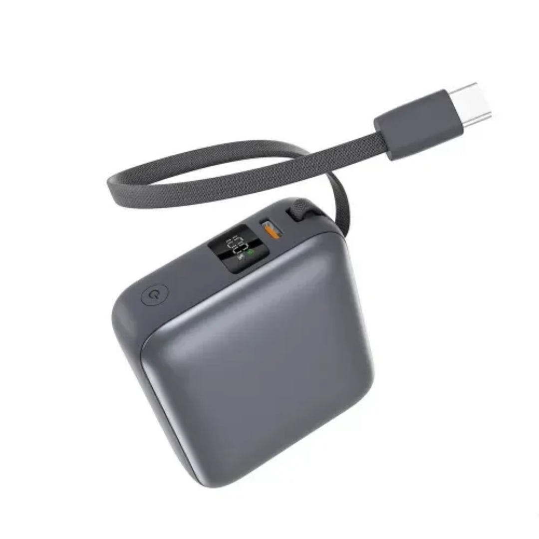 QCY PB10C 10000mAh 35W PD Fast Charging Mini Power Bank with Built-in Type C Cable 1 QCY PB10C 10000mAh 35W PD Fast Charging Mini Power Bank with Built-in Type C Cable