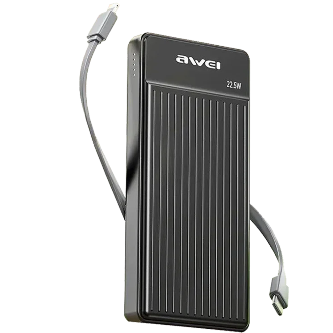 Awei P88K 10000mAh 22.5W Mini Fast Charging Power Bank 2 Awei P88K 10000mAh 22.5W Mini Fast Charging Power Bank - Image 2