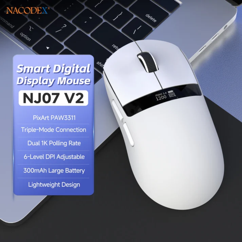 AJAZZ NJ07 V2 Tri-Mode Wireless Gaming Mouse 5 AJAZZ NJ07 V2 Tri-Mode Wireless Gaming Mouse - Image 5