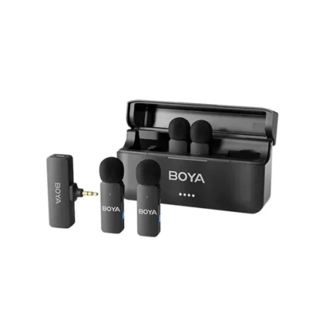BOYA BY-V4 4-Channel Noise Cancellation Mini Wireless Microphone with 3.5mm Converter 1 BOYA BY-V4 4-Channel Noise Cancellation Mini Wireless Microphone with 3.5mm Converter