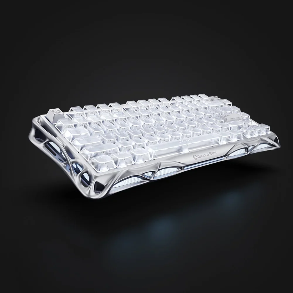 GravaStar Mercury V75 HE Wired Hall Effect Mechanical Keyboard, Silver Frost (UFO HE Switch) 2 GravaStar Mercury V75 HE Wired Hall Effect Mechanical Keyboard, Silver Frost (UFO HE Switch) - Image 2