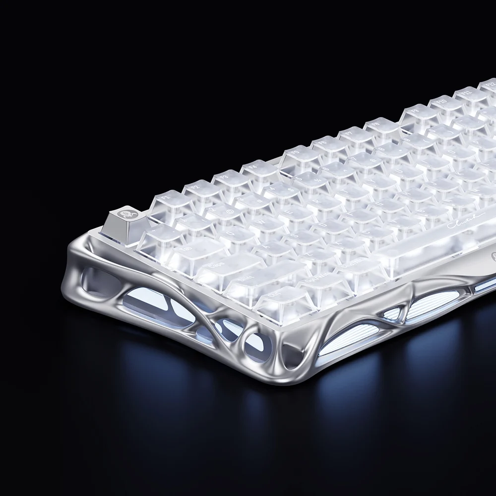GravaStar Mercury V75 HE Wired Hall Effect Mechanical Keyboard, Silver Frost (UFO HE Switch) 3 GravaStar Mercury V75 HE Wired Hall Effect Mechanical Keyboard, Silver Frost (UFO HE Switch) - Image 3