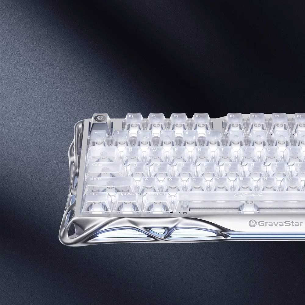 GravaStar Mercury V75 HE Wired Hall Effect Mechanical Keyboard, Silver Frost (UFO HE Switch) 4 GravaStar Mercury V75 HE Wired Hall Effect Mechanical Keyboard, Silver Frost (UFO HE Switch) - Image 4