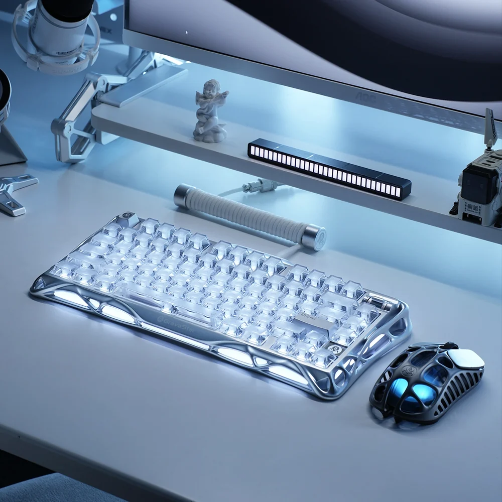 GravaStar Mercury V75 HE Wired Hall Effect Mechanical Keyboard, Silver Frost (UFO HE Switch) 6 GravaStar Mercury V75 HE Wired Hall Effect Mechanical Keyboard, Silver Frost (UFO HE Switch) - Image 6